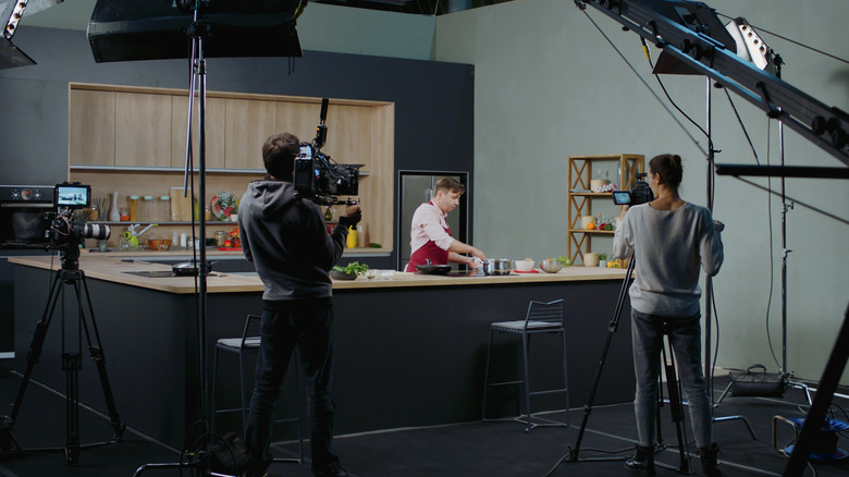 A cooking show being filmed