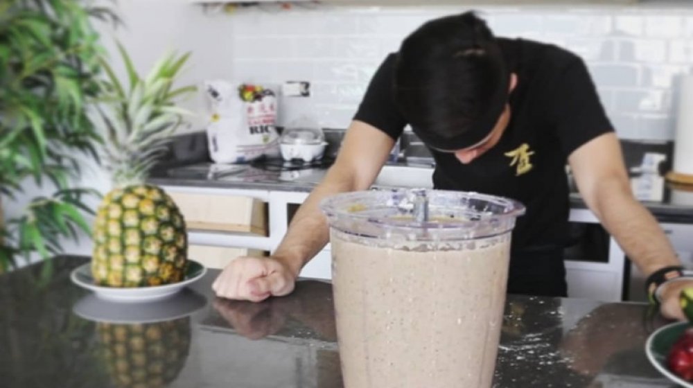 Matt Stonie in kitchen