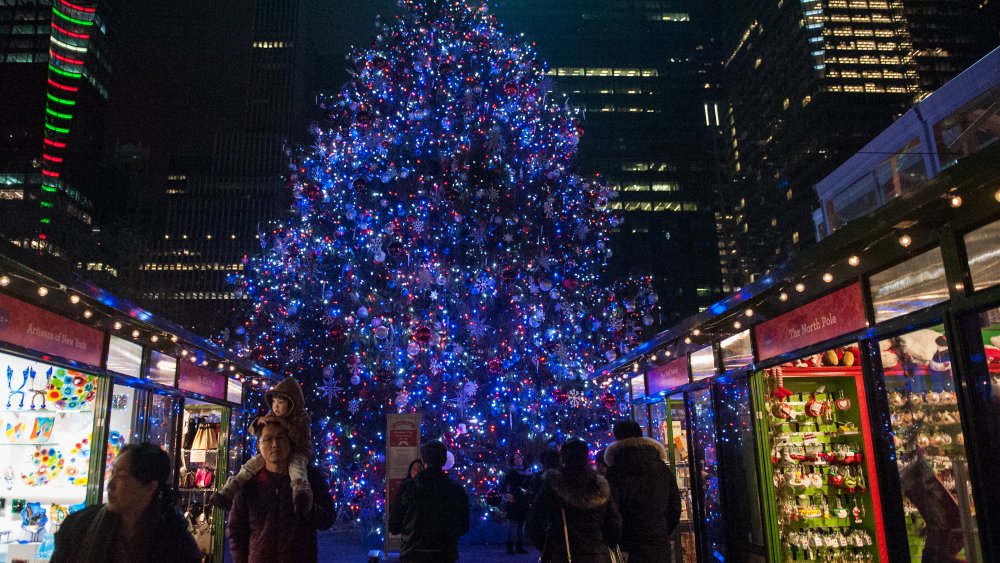 Shoppers at Bryant Park Winter Village 