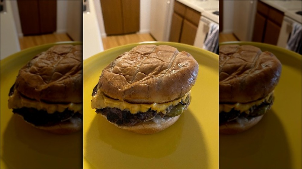 A burger from Mr Beast Burger