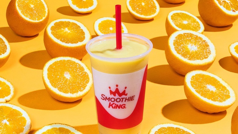 Smoothie King drinks with oranges