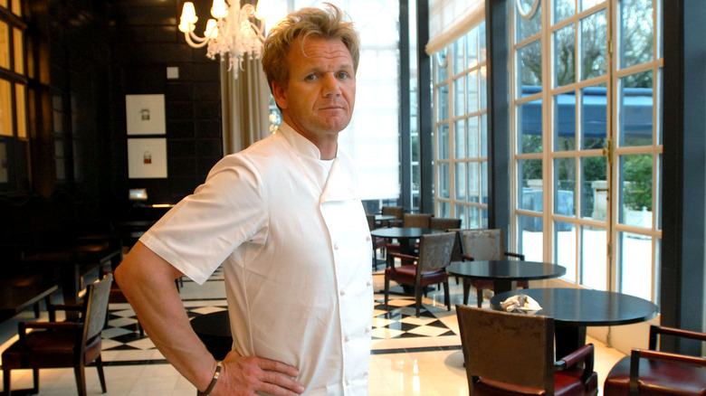 Gordon Ramsay in his Versailles restaurant