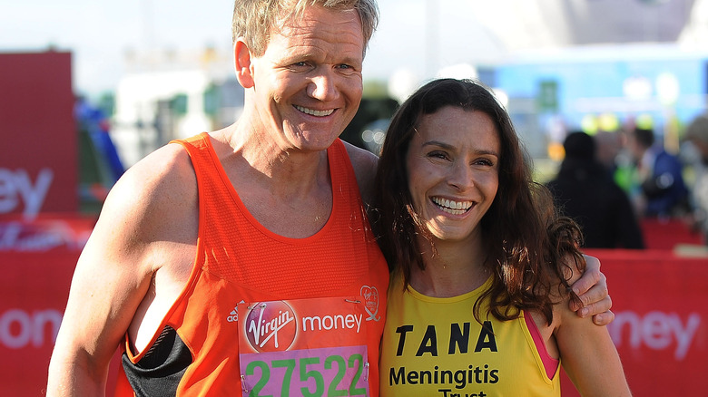 Gordon and Tana Ramsay running a marathon