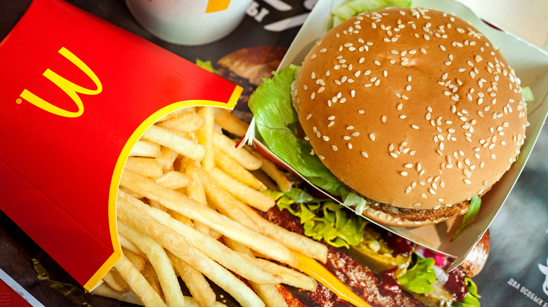 McDonald's burger and fries