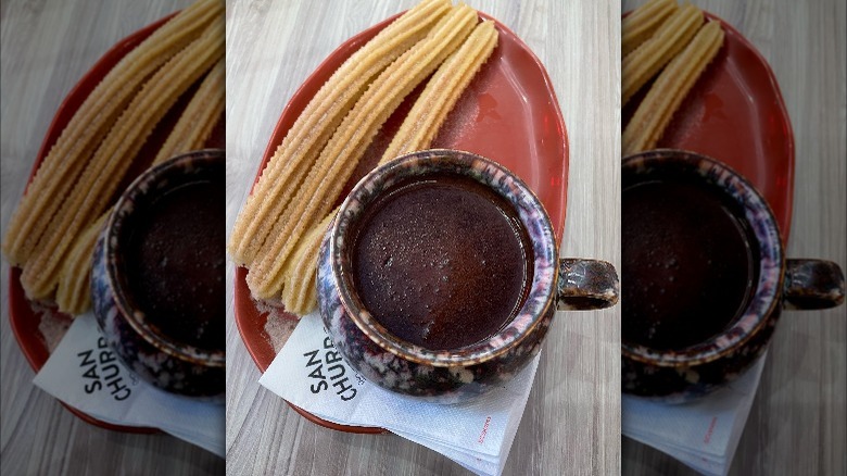 Spanish hot chocolate and churros