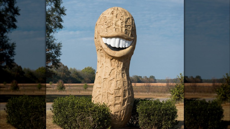 Plains, Georgia smiling peanut statue