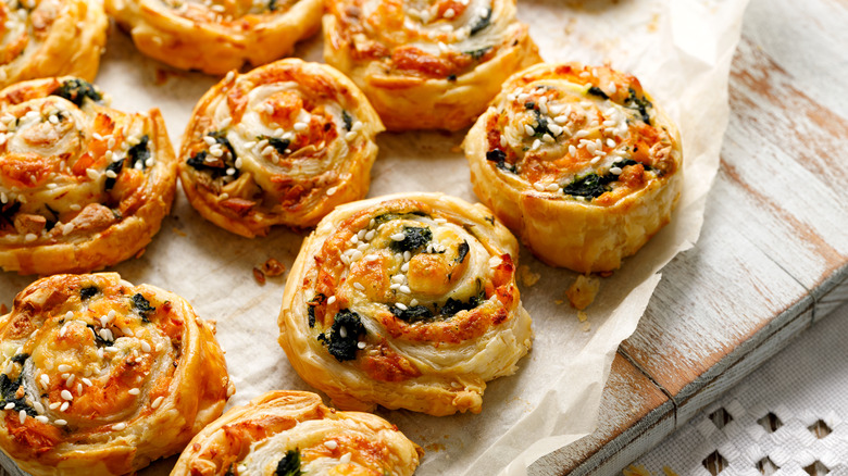 Puff pastry pinwheels