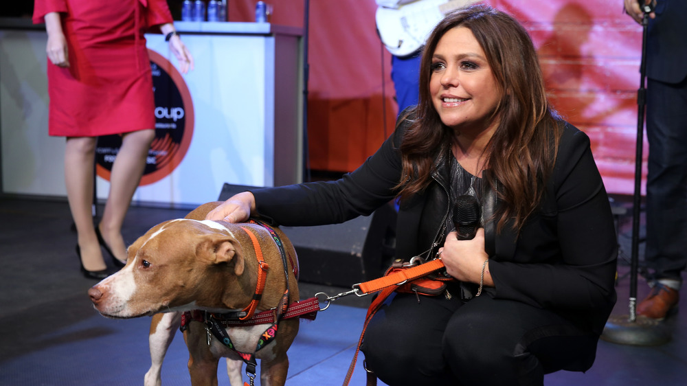 Rachael Ray with a dog