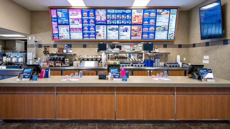 Culver's menu board and registers