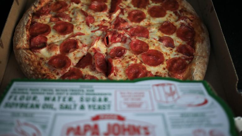 Papa John's pizza and box