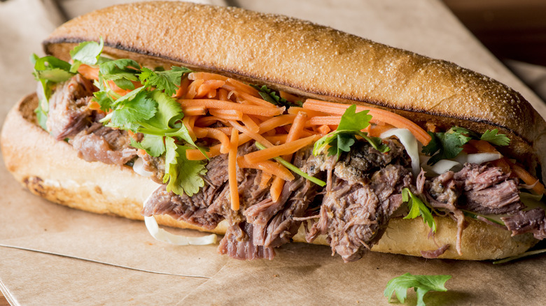 Bánh Mì sandwich with pork 