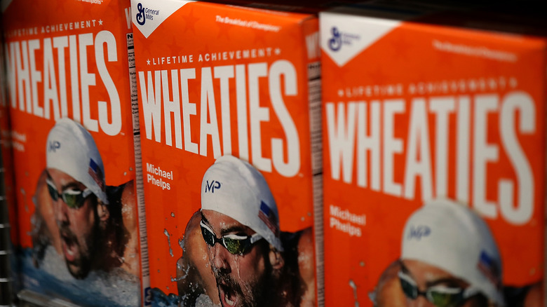 Wheaties box with Michael Phelps 