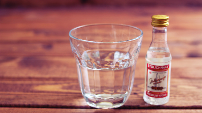 Stoli vodka shot and shooter