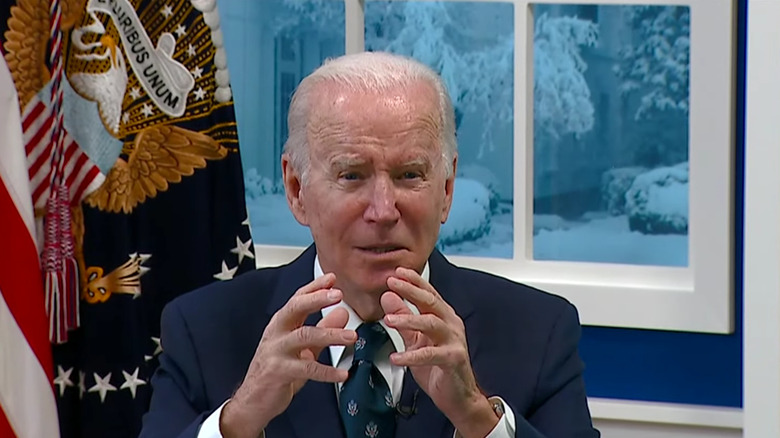 Joe Biden making statement