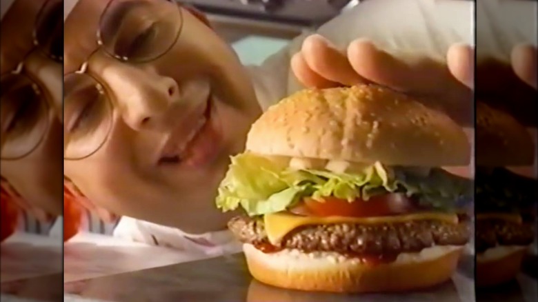 Selvaggio with the Arch Deluxe burger in television ad