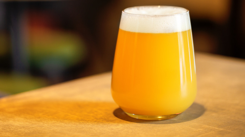 A glass of New England IPA (aka hazy IPA)