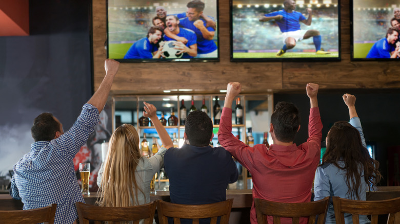 Fans at a sports bar