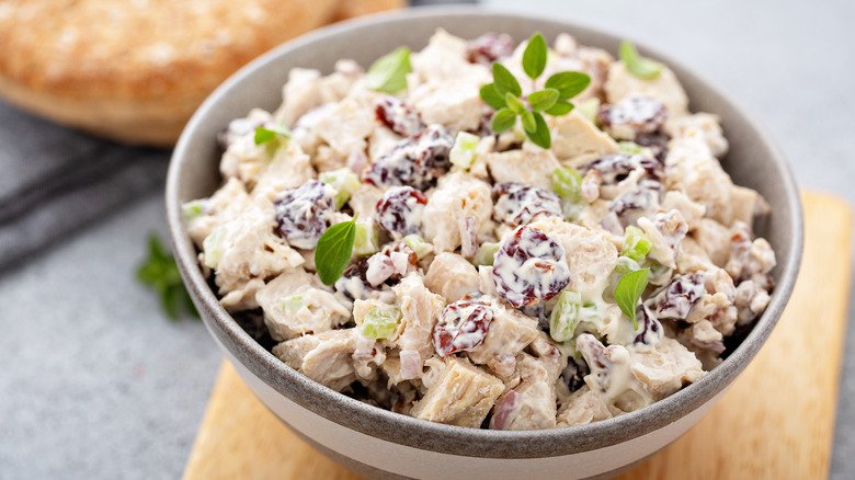 bowl of chicken salad