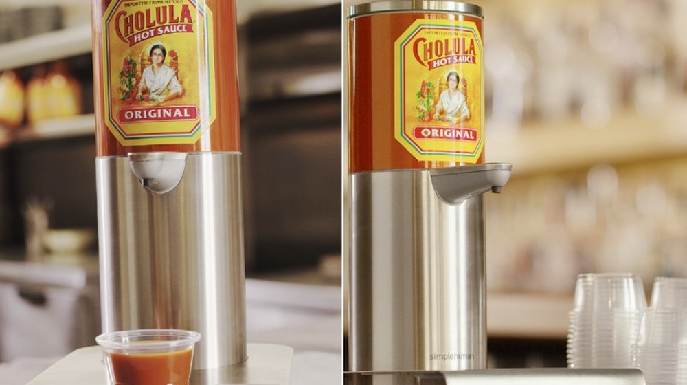 Hands free Cholula sauce