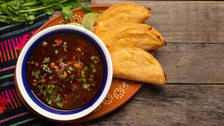 Birria tacos on a plate