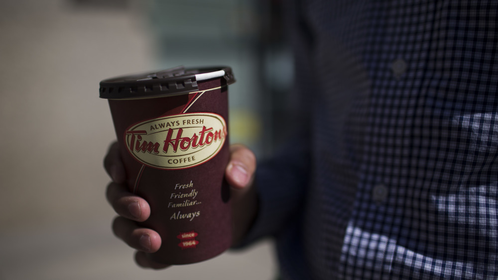 Tim Hortons coffee cup