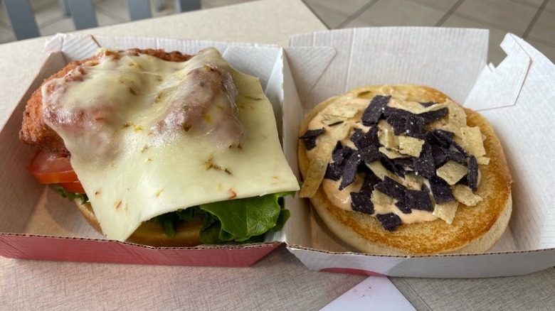 A DIY taco chicken burger from Chick-fil-A