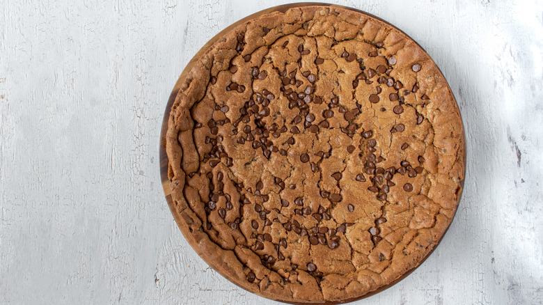 Giant chocolate chip cookie