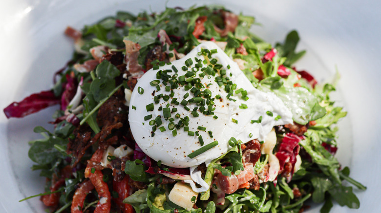 Chef Erin Wade's Yes Chef salad topped with poached egg