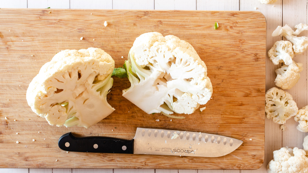 cauliflower cut in half