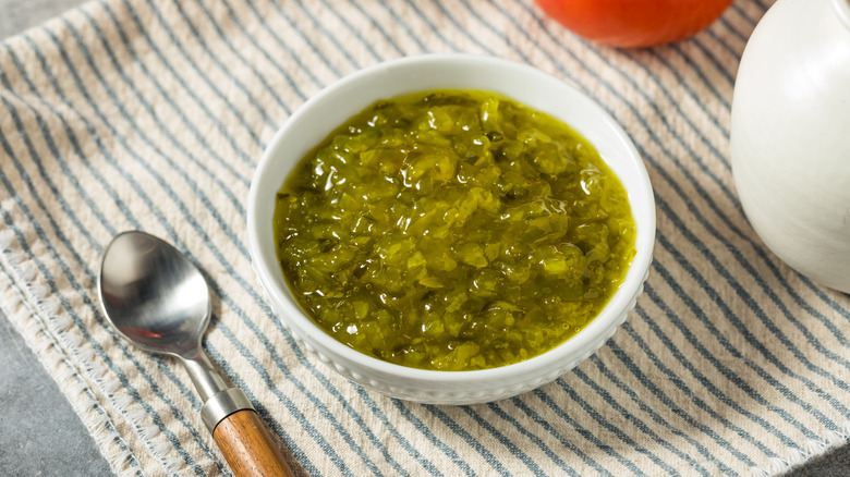 bowl of pickle relish