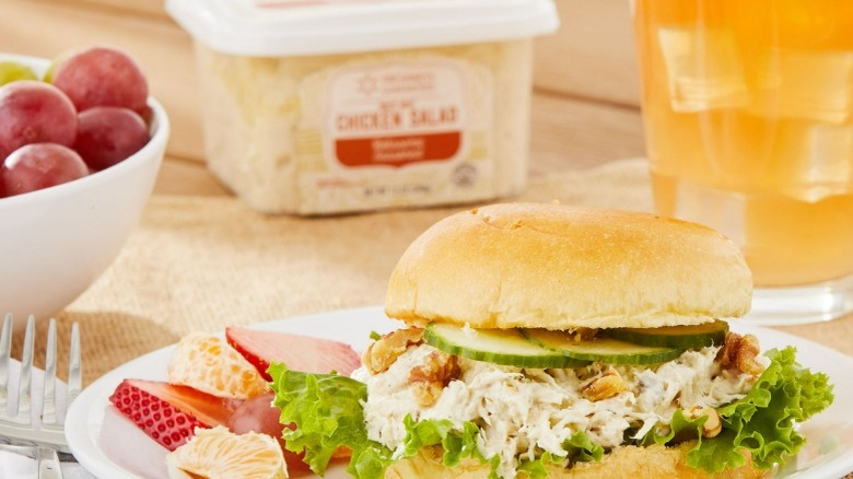 Walmart chicken salad with sandwich