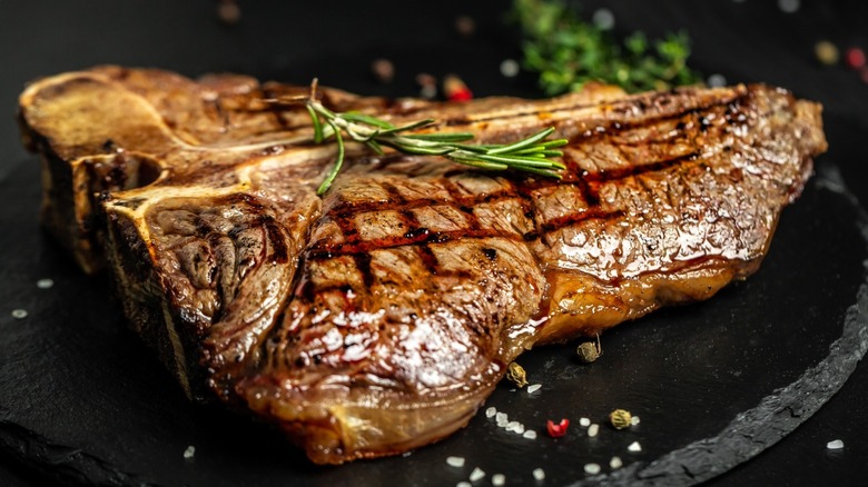 grilled T-bone steak