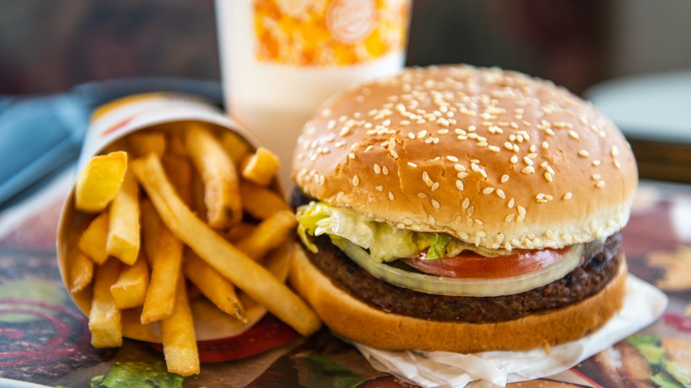 Whopper next to an order of fries