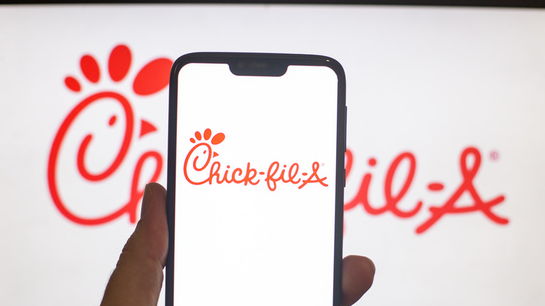 Chick-Fil-A app on phone