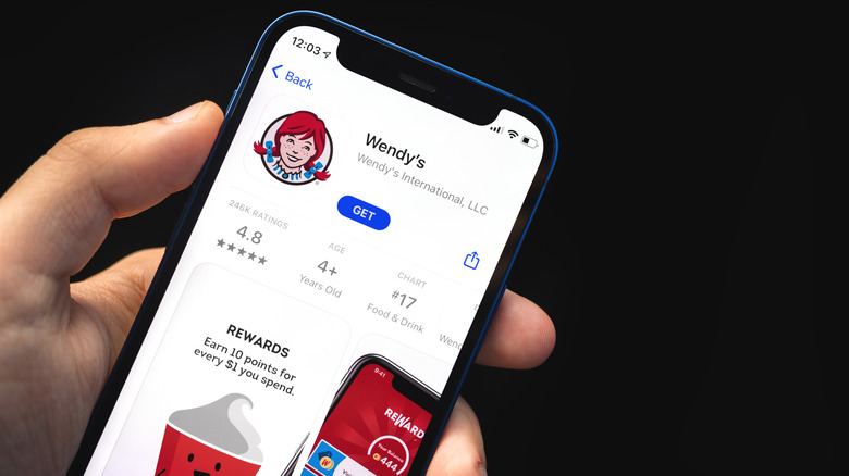 Wendy's app on a phone screen