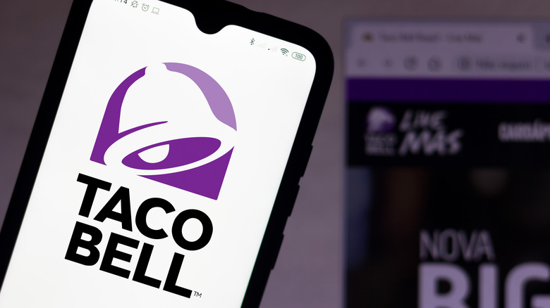 The Taco Bell app open on a cell phone