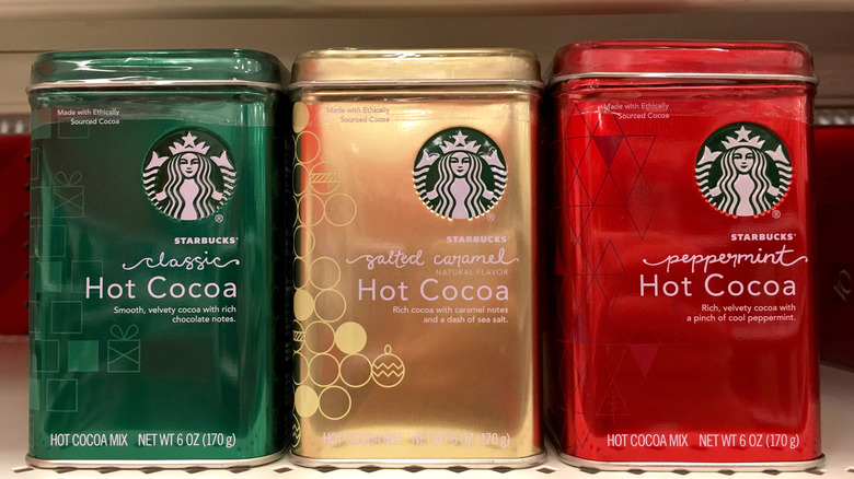Starbucks cocoa cans