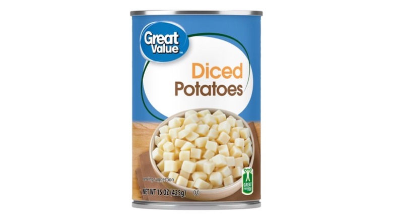 Can of Walmart brand diced potatoes