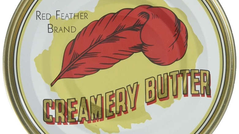 Top of Red Feather butter can