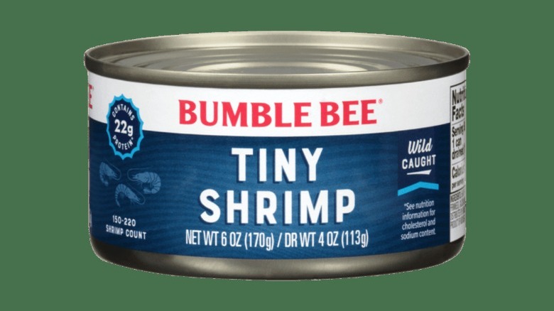 Can of Bumble Bee tiny shrimp