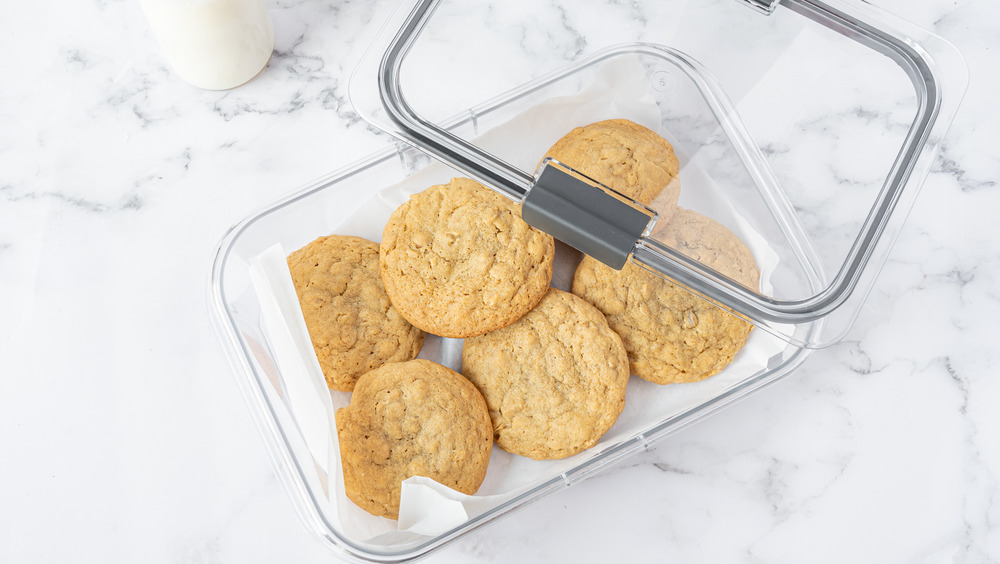 cookies in storage container