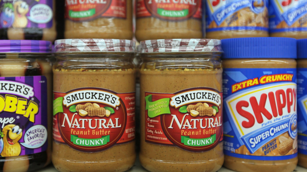 Jars of peanut butter