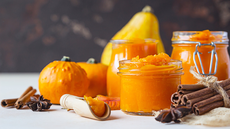 jars of pumpkin