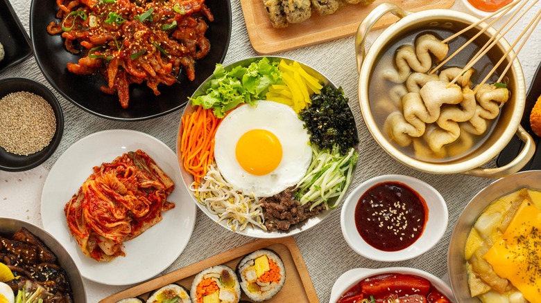 Korean food on the table