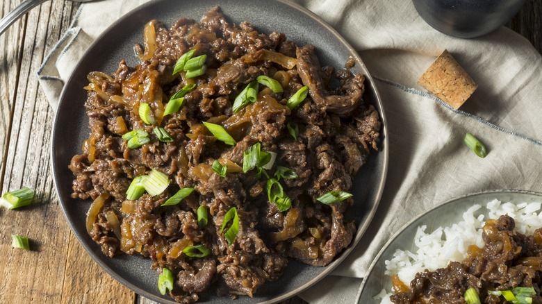 Bowl of bulgogi beef