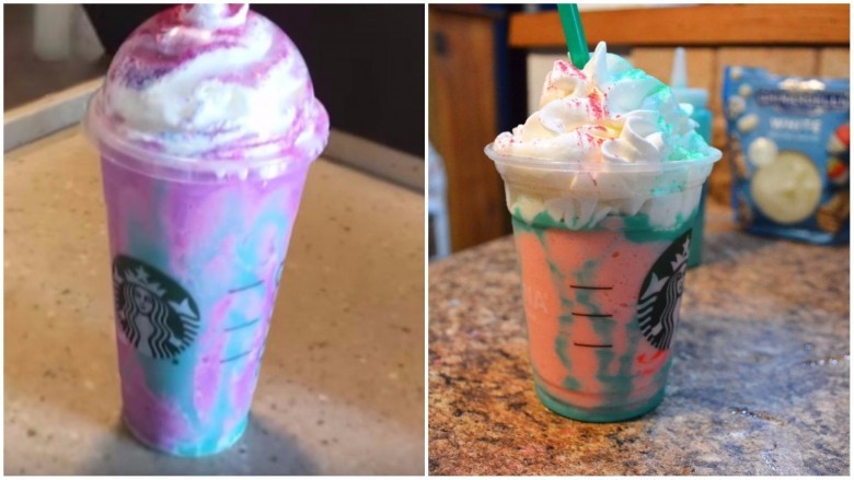 Making Starbucks unicorn frappuccino