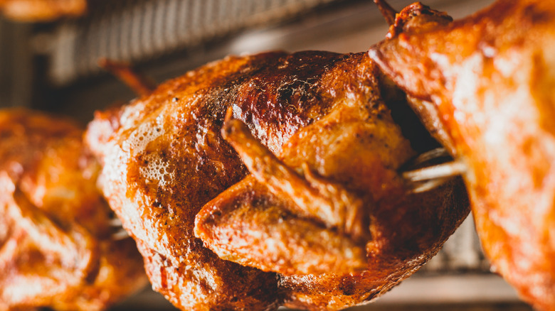 browned rotisserie chicken