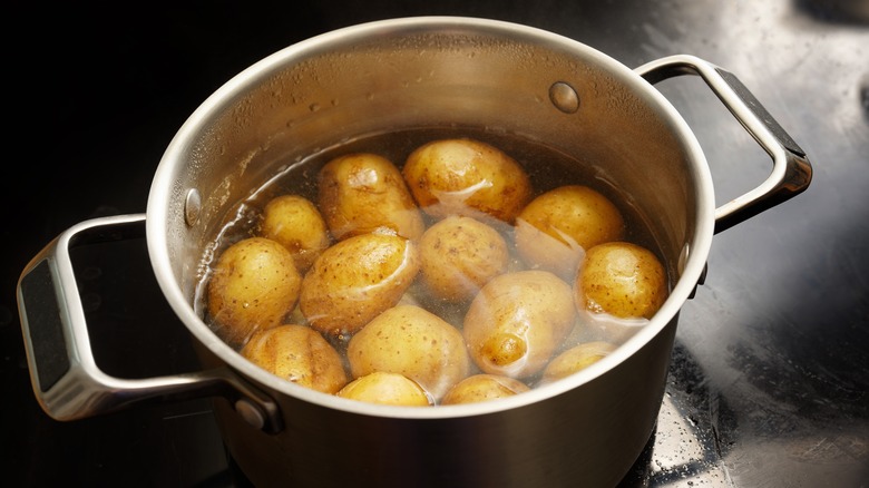 potatoes cooking on stove