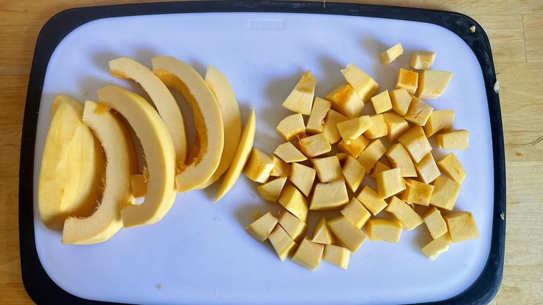 sliced and diced pumpkin