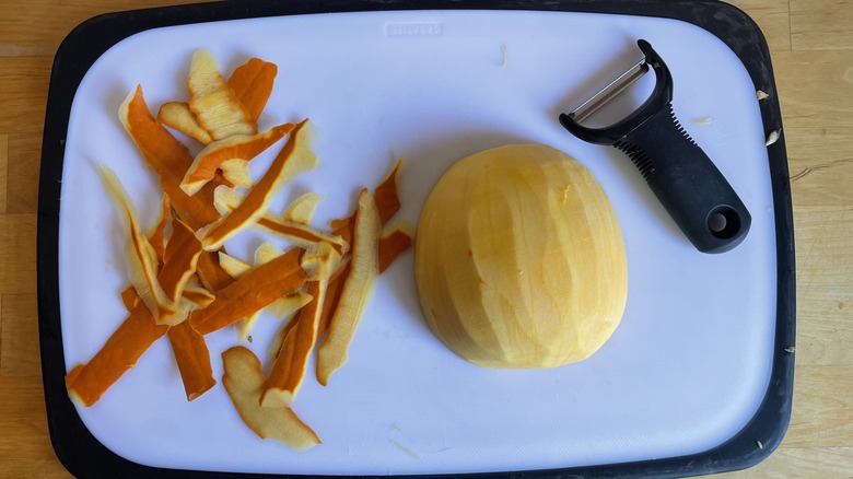 peeled pumpkin